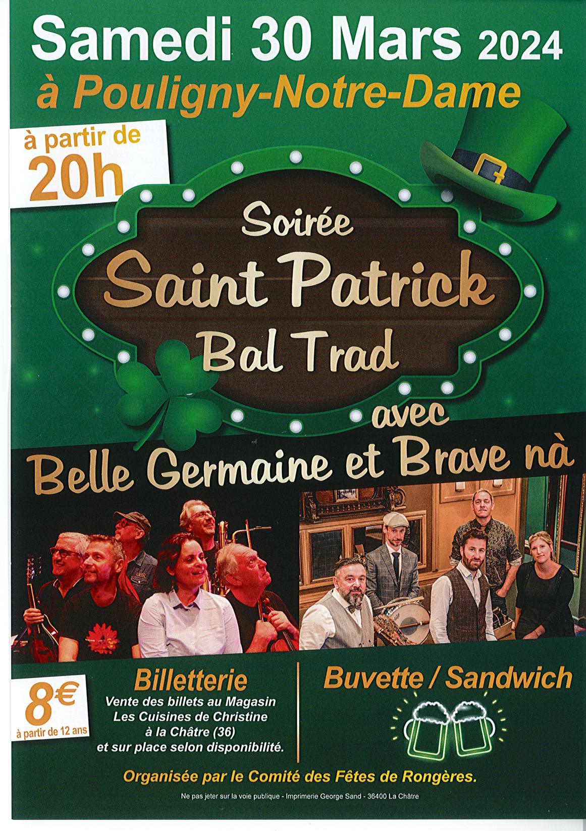 Soirée Saint-Patrick – Bal trad avec Belle Germaine et Brave nà