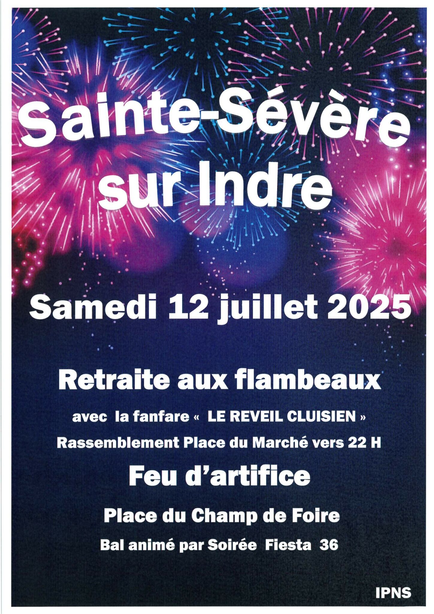 Retraite aux flambeaux et feu d’artifice – samedi 12 juillet !