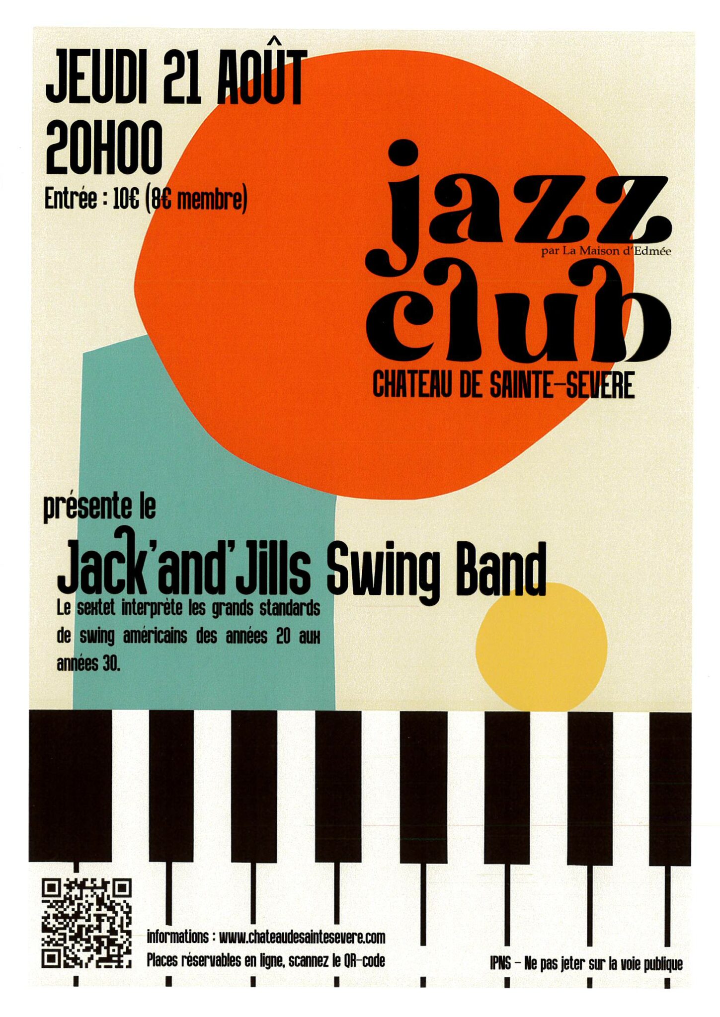 Concert Jazz club au château – jeudi 21 août