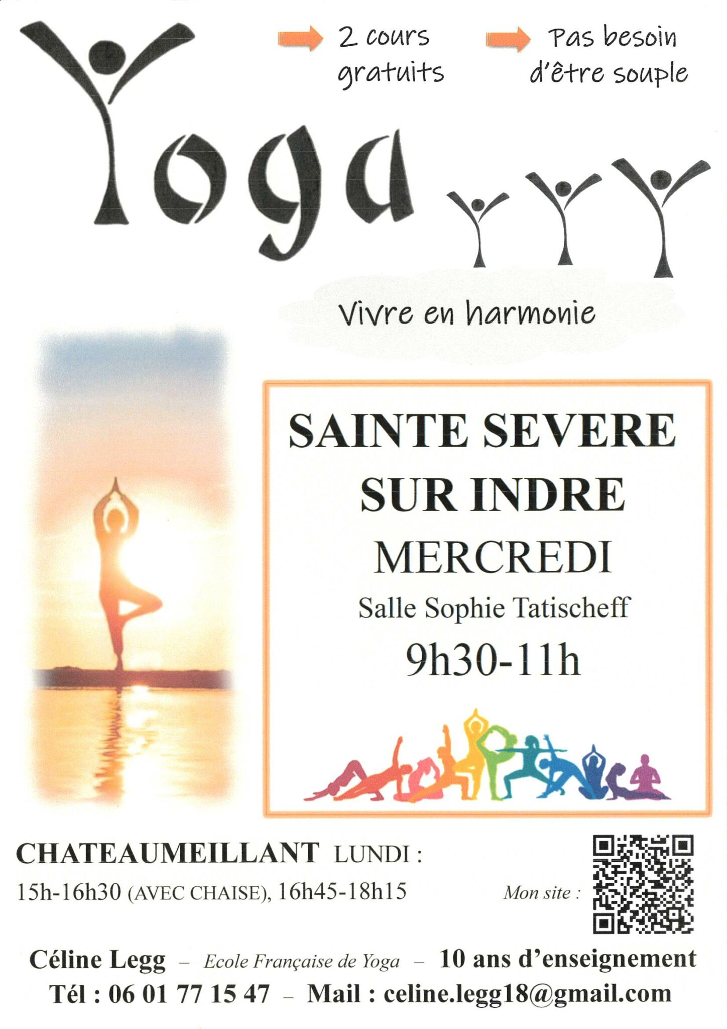 Tous les mercredis, séances de yoga à Ste-Sévère