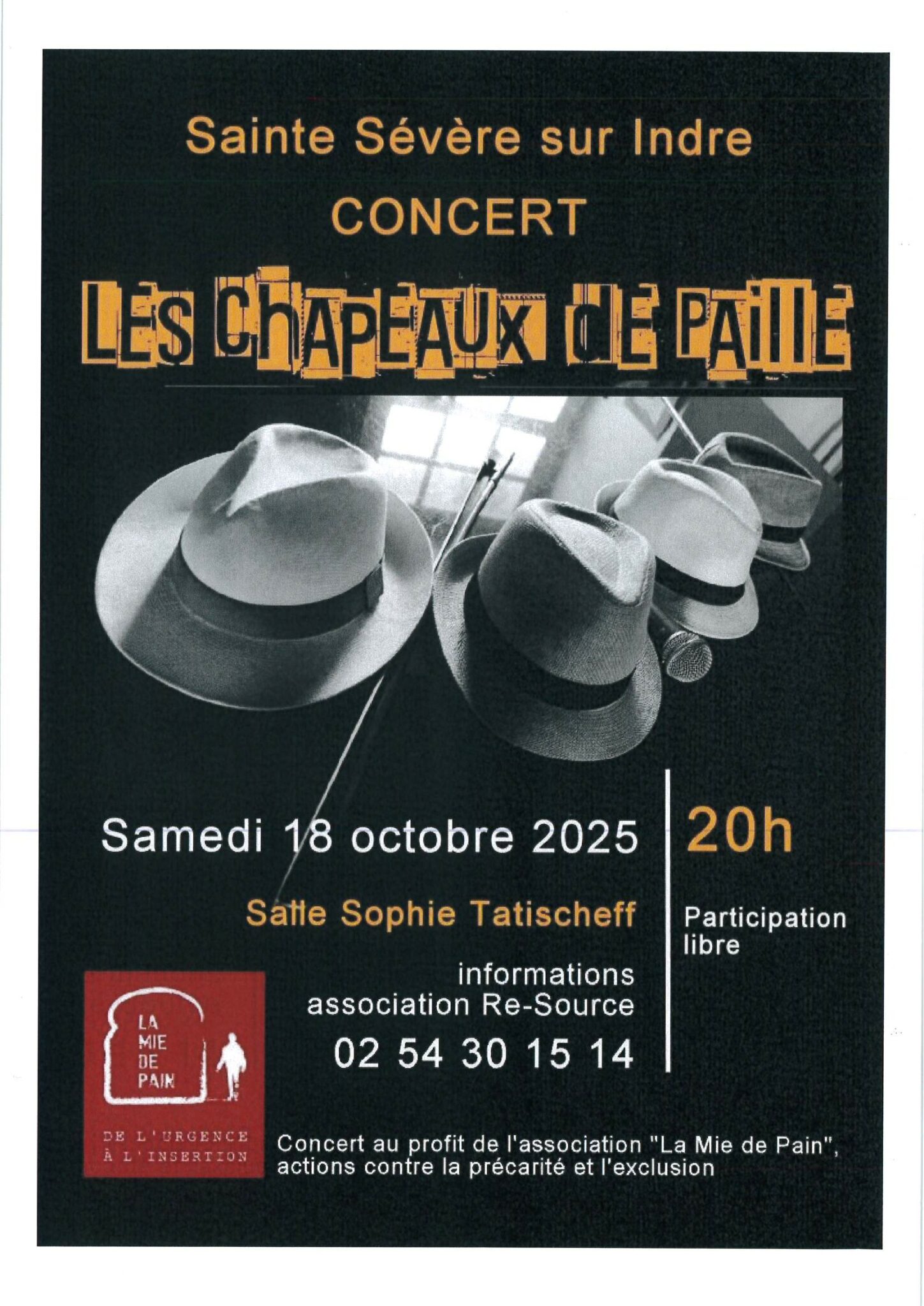 Concert les Chapeaux de paille – samedi 18 octobre
