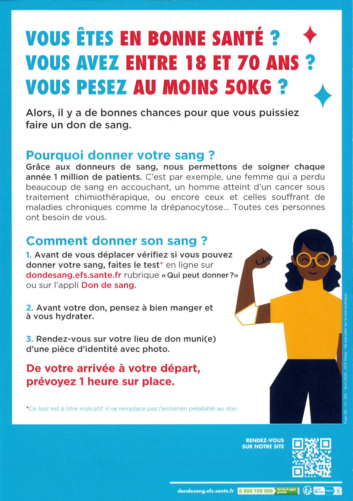 Collecte de sang, jeudi 12 mars, de 15h à 19h, à la salle Sophie Tatischeff